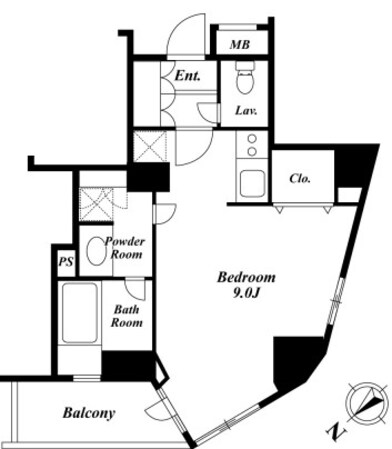 セントラルクリブ六本木Iの物件間取画像